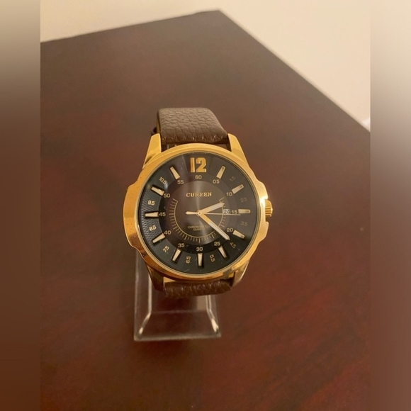 Curren Gold and Brown Watch - Picture 1 of 4